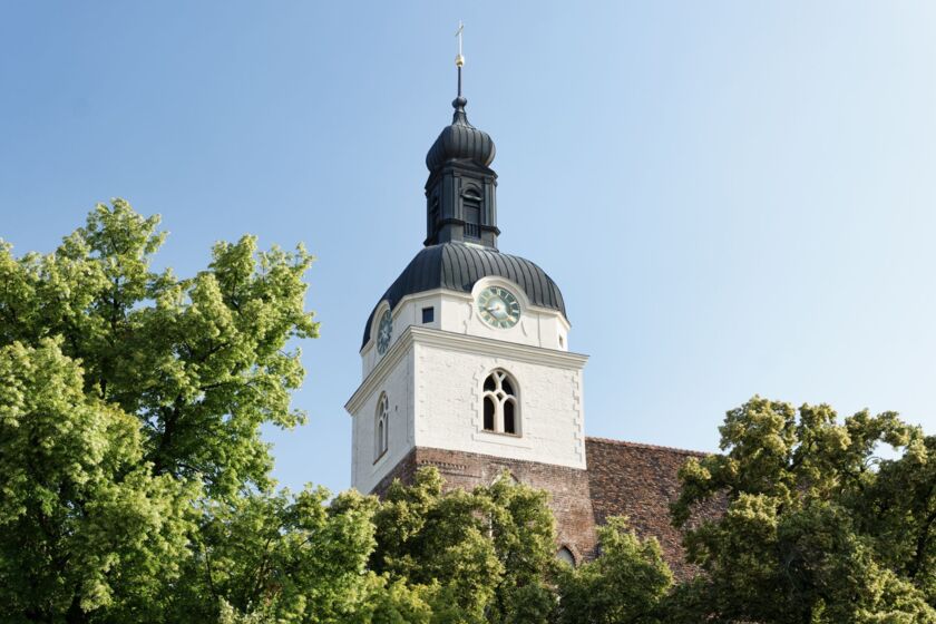 Blick auf den Turm der Gotthardtkirche in Brandenburg an der Havel © Boettcher